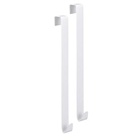 MIJOMA Set of Window Hooks, Door Hooks, Decorative Hooks for Door Wreaths, Seasonal & Festive Decoration, No Drilling or Gluing, for Standard Windows and Doors, Powder-Coated White, 2 Pieces - 30 cm