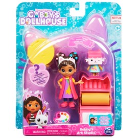 Gabby's Dollhouse Cat-tivity Set with Gabby and Cat Figure, 2 Accessories, Surprise Box and Furniture, Suitable for Children from 3 Years
