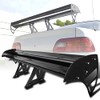Spec-D Tuning Black Aluminum Adjustable Gt Double Deck F1 Sty Rear Spoiler Wing