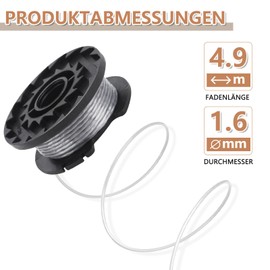 Yweller Pack of 8 replacement spools, F016800569/F016800385, length 4.9 m, thickness 1.6 mm, suitable for Bosch cordless grass trimmer EasyGrassCut 23/26, EasyGrassCut 18/18-230/18-26, ART 23 SL, ART