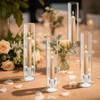 12 Sets Glass Hurricane Candle Holders - 12.6” Glass Candlestick