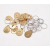 NanTun Brass Droplet Shape Key Tags with Ring, Hollowed Number
