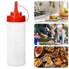 Katfort Squirt Bottles for Sauces Ketchup Bottles Squeeze, 2 Pack