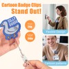 Snycler Funny and Cute Badge Reel with Clip Closure for