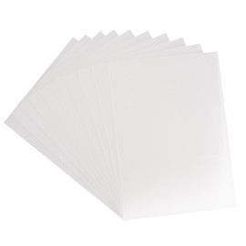 Florence Plastic Sheet 10 - Acrylic Blanks - A4 - Frosted – Base for Stamp Designs, Shaker Cards and Scrapbooking - Ideal for Crafting, DIY Projects, and More, Transparent/Green