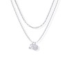 PAVOI Rhodium Plated Initial Letter Pendant Layered Necklace for Women
