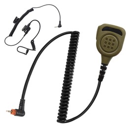 JUYODE SL-300 TLK100 Waterproof Radio Speaker Mic Walkie Talkie Shoulder Lapel Handheld Microphone with PTT for SL300 SL3500 SL3500e SL7550 SL7550e SL1600 SL2600 TLK-100 SL1K SL1M Tan Color (SL1M-02)