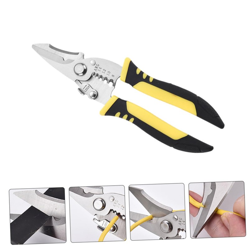 COHEALI Multi Function Wire Stripping Cutter Versatile Cable Nipper for