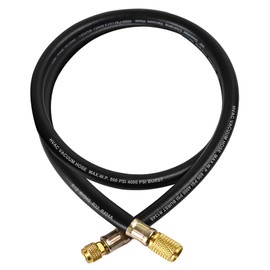 2025 Upgrade HV1S – 3/8″ Vacuum Hose,Fittings: 3/8″x 1/4″,Working Pressure: 800 (Psi),Burst Pressure: 4000 (Psi),Compatible with Most Refrigeration and Air Conditioning Equipment,5 Ft,Black