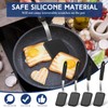 Gejoy 4 Pcs Silicone Cookie Spatula Turner Mini Brownie Spatula