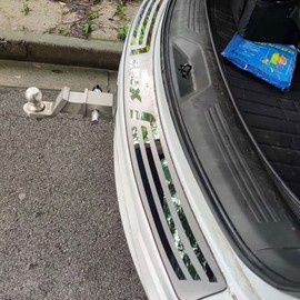 GZBFTDH Auto Parts for Isuzu MUX MU-X Accessories 2022 2023 2024, Car Door Sill Cover Scuff Plate, Stainless Steel Rear Bumper Protector Strip Guard Protection