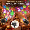 Christmas Projector Light for Walls & Ceilings, 16-Pattern USB Rotating