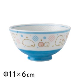 Asahi Koyo SG21-01 Sumikko Gurashi Rice Bowl, Dot, Light Blue, Diameter 4.3 x Height 2.4 inches (11 x 6 cm)