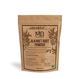 MB Herbals Alkanet Root Powder 100 Gram (3.5 oz) | Ratanjot/Alkanna tinctoria | Natural Coloring Agent for Herbal Cosmetics, Natural Fabrics | Promotes Hair Growth