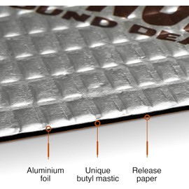 Dynoskin 80 mil Car Sound Deadening Mat, Butyl Automotive Sound Deadener, Audio Noise Insulation and dampening 10 SqFt