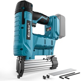 Ecarke Cordless Brad Nailer Compatible with Makita 18V Battery (No Battery), 18 Gauge Electric Nail Gun Staple Gun, 5/8 to 1-1/4 Inch 2 Modes Brushless Nail Gun with 100 Nails for Upholstery Wood