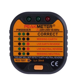 220V ~ 250V Portable Electrical Smart Socket Tester & 50-60Hz AC 12-1000V Pen Circuit Detector-E1518UK