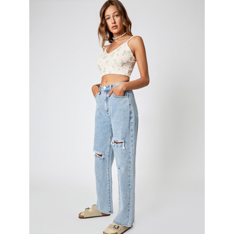 CIDER Denim Basic Ripped Jeans: Denim, S