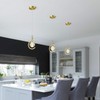 BNHHLZ Gold Pendant Lights Kitchen Island 2 Pack with Bubble