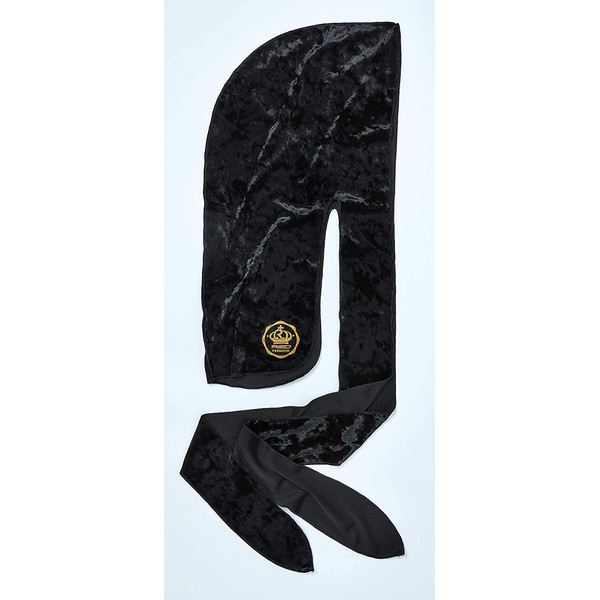 KISS RED Premium Bow Wow X Power Wave Crushed Velvet Durag (Black)