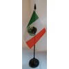 Pack of 12 Mexico Mexican 4" x 6" Table Flags With Sticks & Bases
