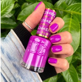 DND DC Gel Polish Set, Purple Collection, UV/LED Gel Polish and Air Dry Nail Lacquer, Matching Chip-Free Polish Duo, 264 Egyptian Purple, 0.5 Fl Oz