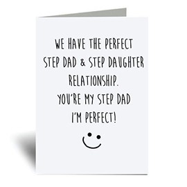 60 Second Makeover Limited Perfect Step Dad Step Daughter Relationship Greeting Card Funny Fathers Day Funny Birthday Present