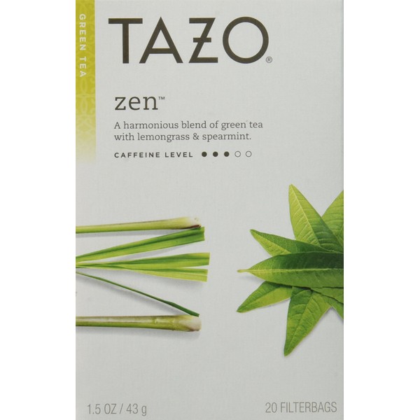 Tazo Zen Filterbag Tea ,20 Count (Pack of 4 )