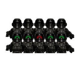 Fase 2 Shadow Scout Storm Commandos 10pcs Troopers Army Building Figs Set Battle Pack con accesorios Negro