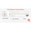 SÜA® - CGA-540 Nipple for Oxygen Regulators - Length: 3-1/2