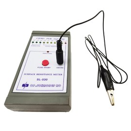 EQCOTWEA Portable ESD Electric Resistance Tester Surface Earth Resistivity Meter Surface Resistance Tester 9V