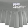 DTEX HOMES Luxury Extra Deep Frilled Valance Fitted Sheets, Double
