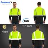 ProtectX High Visibility Shirts Long Sleeve Reflective Hi Vis Safety