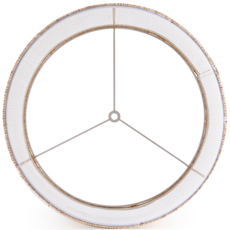 GOSO Drum Lamp Shade for Table Lamps-Medium Yellow Natural Straw