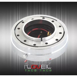 Ilovetacotaco 350mm 6 Bolt Mounting Interior Steering Wheel W/Thin Quick Release & Horn Button