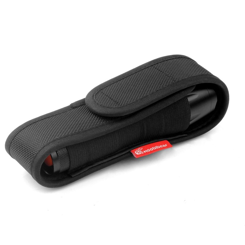 Moobibear 2-Pack Nylon Flashlight Holster for Duty Belt, Adjustable Small