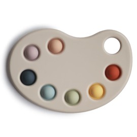 mushie Paint Palette Press Toy (Multi) Puchi Puchi Puchi Toys Teething Rattle, Educational Toy, Stylish, Dull Color