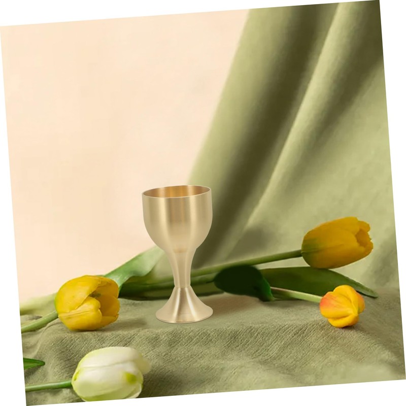 Ipetboom Cup Decorative Copper Alloy Goblet Multi Function Offering Cup
