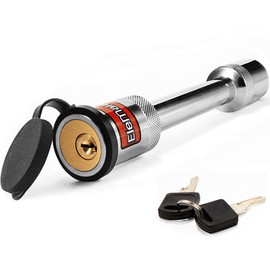 Trailer Hitch Lock 5/8" Hitch Pin Tow Receiver Lock, Brass Core Locking Mechanism, 3-1/2" Usable Length Heavy Duty Fits Class III, IV, V Hitches