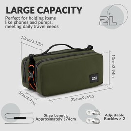 ROCKBROS Bicycle Frame Bag Bicycle Bag Frame Storage Bag with Shoulder Strap Bicycle Top Tube Bag for Road Bike Mountain Bike Shoulder Bag