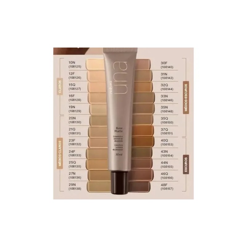 Base De Maquillaje Matte Una Natura 30 Ml Tono A
