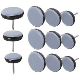 Vaguelly 12pcs Furniture Leg Pads with Nails Durable Floor Protector Sliders for Chairs Tables Nonslip Glides for Hardwood Floors for Scratch Prevention Noise Reduction