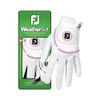 FootJoy WeatherSof Women's Golf Glove, White/Pink