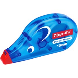Tipp-Ex Pocket Mouse Correction Tape - Pack of 2 + 1 - Extra Tear-Resistant Tape is Easy To Use - 10 m x 4.2 mm