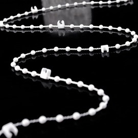 Vertical Blind Bottom Chain (10m, 100 Clips) - Vertical Blinds Repair Parts,Durable Plastic Blind Chain for 3.5 Inch/ 89mm Slats | Ideal for Repair & DIY Projects