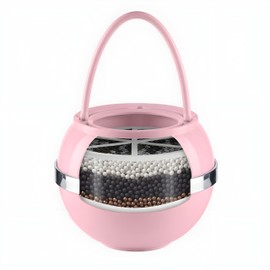 Crystal Quest Premium Bath Ball Water Filter for Bathtub - 3-Stage Filtration, Removes Chlorine, Chloramine & Byproducts, 2,500 Gallons, BPA Free, pH Balanced Water, Fits Most Tubs, Pink