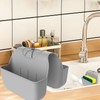 OKeanu Sponge Holder for Kitchen Sink, Silicone Sink Saddle Caddy
