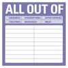 All Out of: Sticky Note