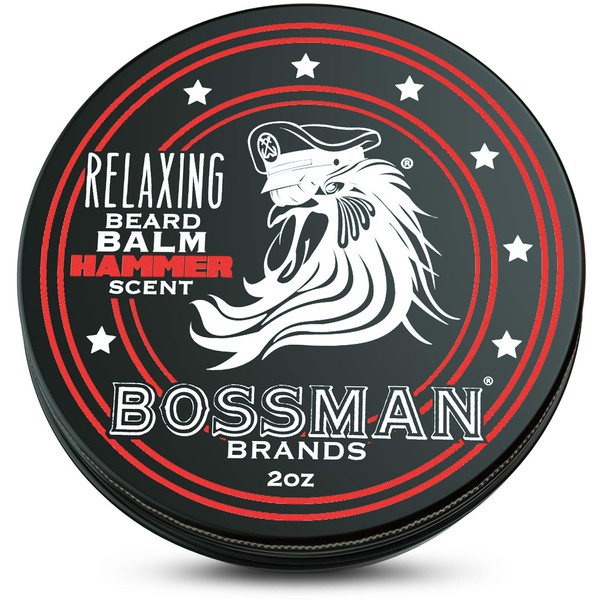 Balm Bossman Relaxing Beard Balm - Tame - Thicken - Protect your beard. Made in USA (Hammer Scent)