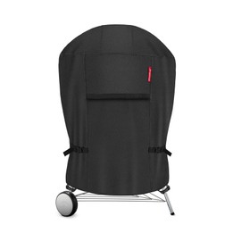 Porch Shield Outdoor Charcoal Kamado Joe Grill Cover Waterproof 600D Rond Smoker Cover Fits 22-24 inch Big Green Egg Char-Griller Char-Broil and Most Kettle Grill 36" Dia x 45" H, Black
